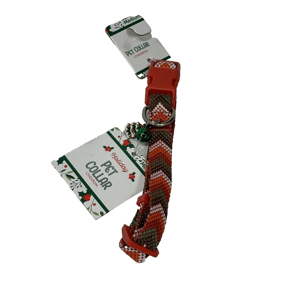 NEW holiday pet‎ dog collar size medium length 14-20 inches
